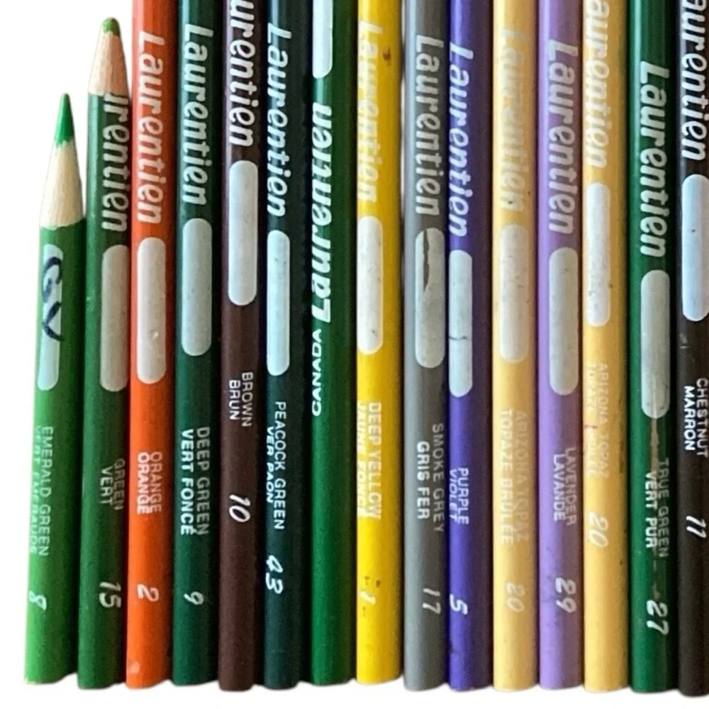 Vintage Laurentien Coloured Pencils Lot of 43 Random Colours Random Sizes Canada - Picture 4 of 6
